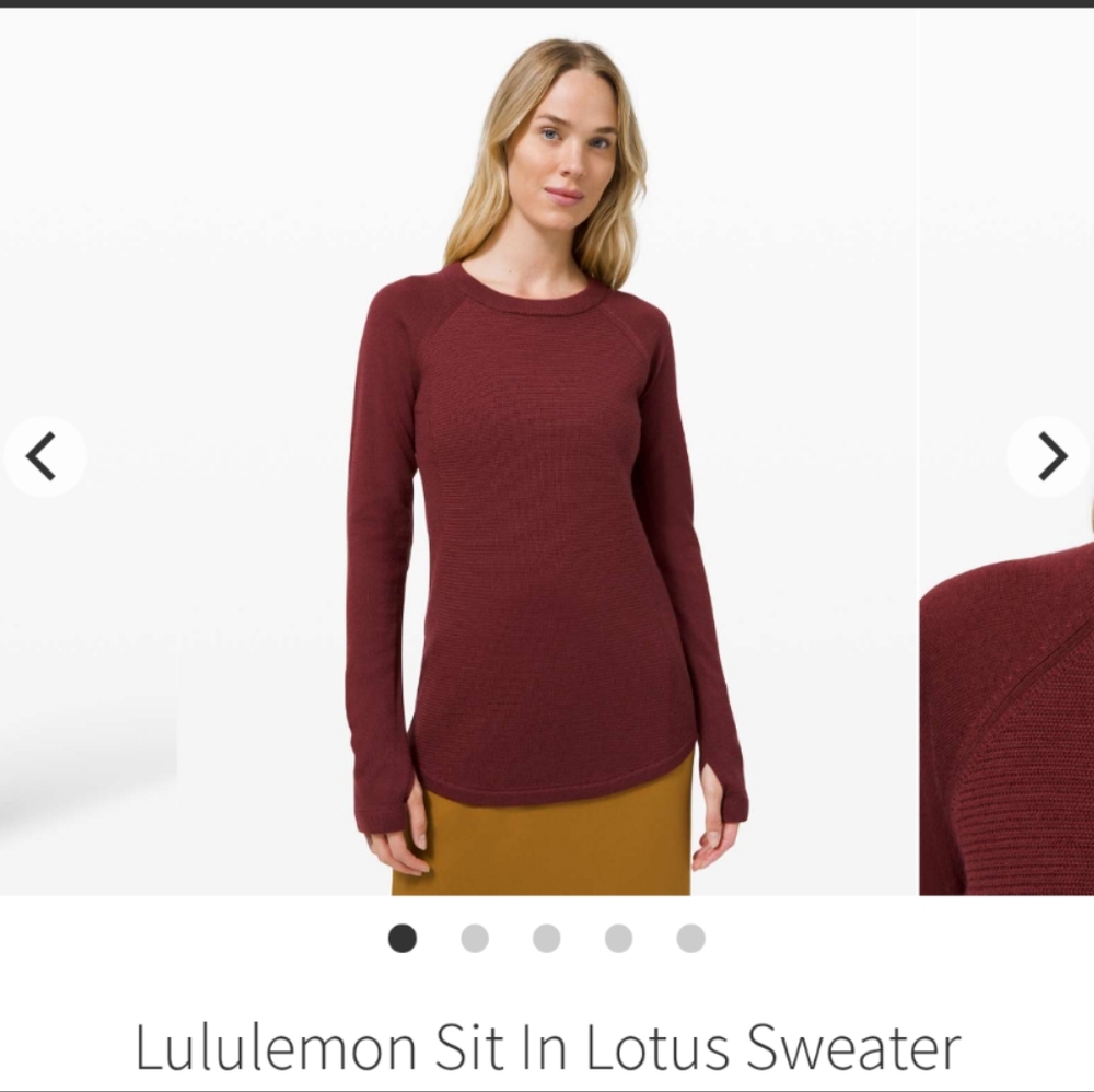 Lululemon sit in lotus sweater savannah